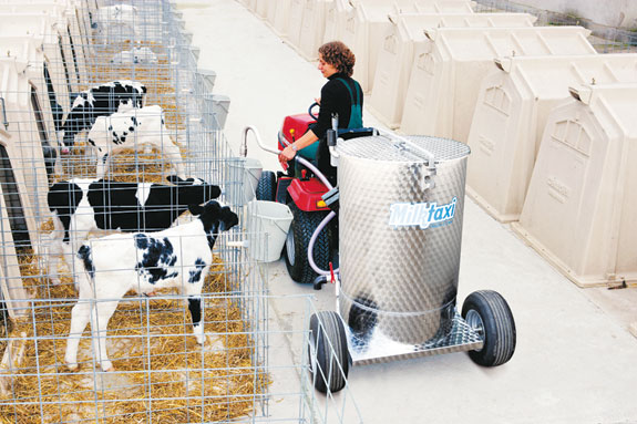 Stainless steel calf milk mixer from Livestock Supplies Ltd