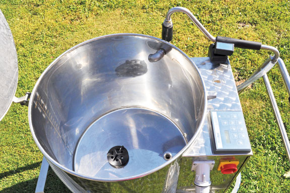 Stainless steel calf milk mixer from Livestock Supplies Ltd